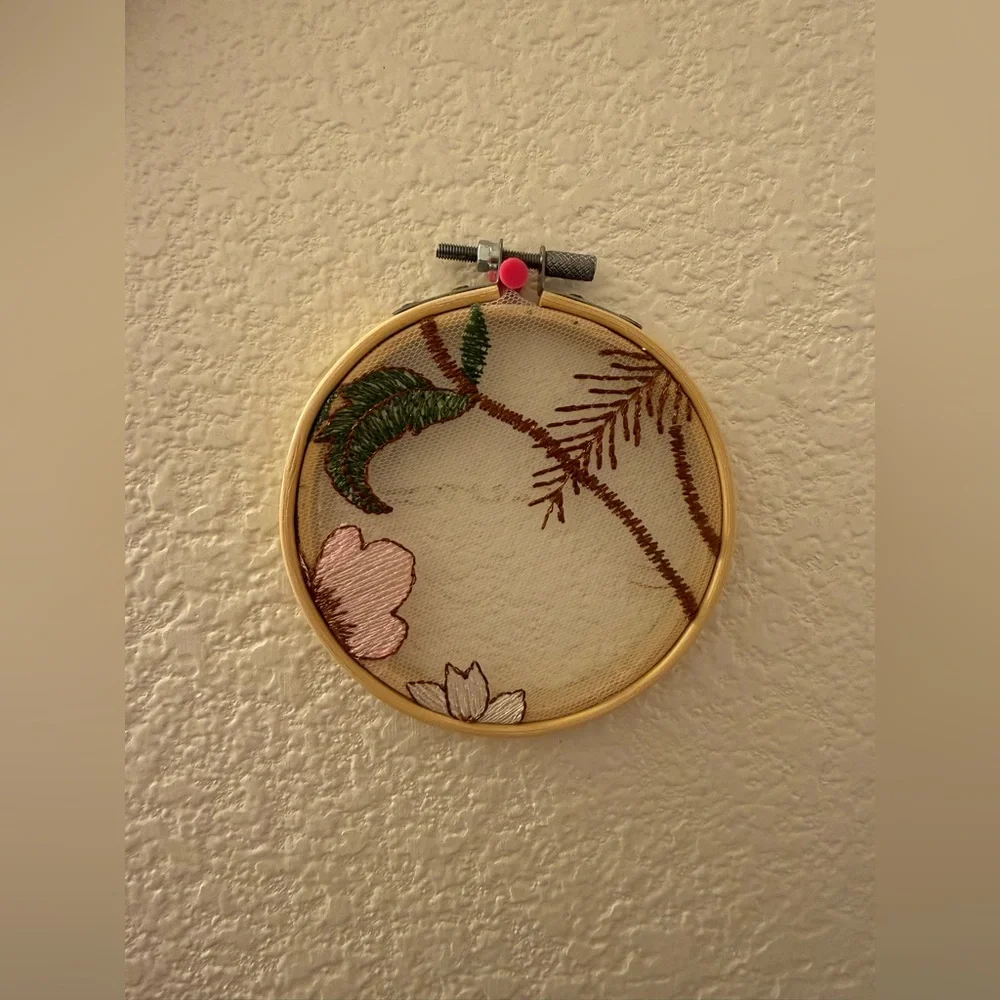 Wall Decor | Handmade Floral Embroidery Hoop Wall Decor Set Pink And ...